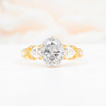 SR12462 Moissanite Ring - Yellow-Gold