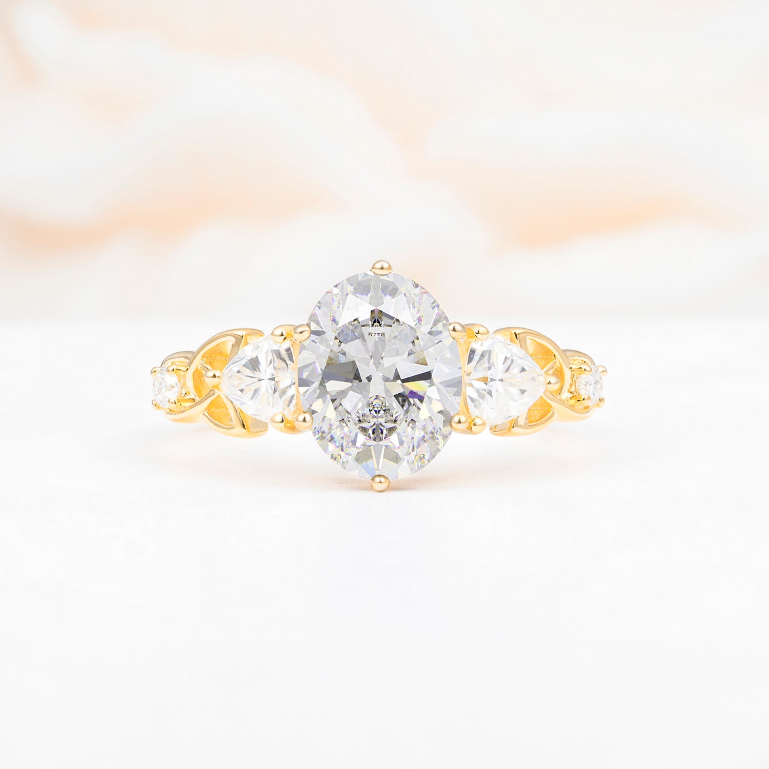 SR12462 Moissanite Ring - Yellow-Gold