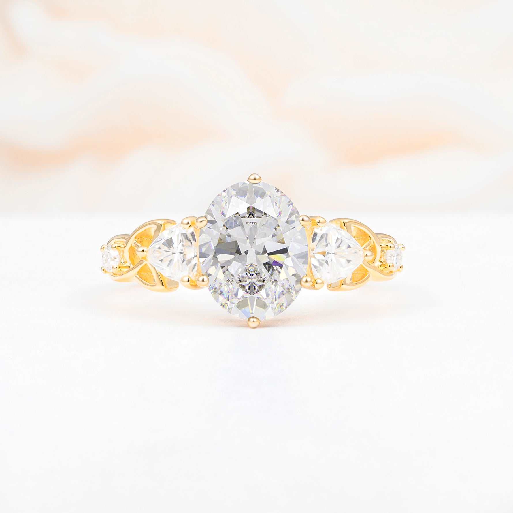 SR12462 Moissanite Ring - Yellow-Gold
