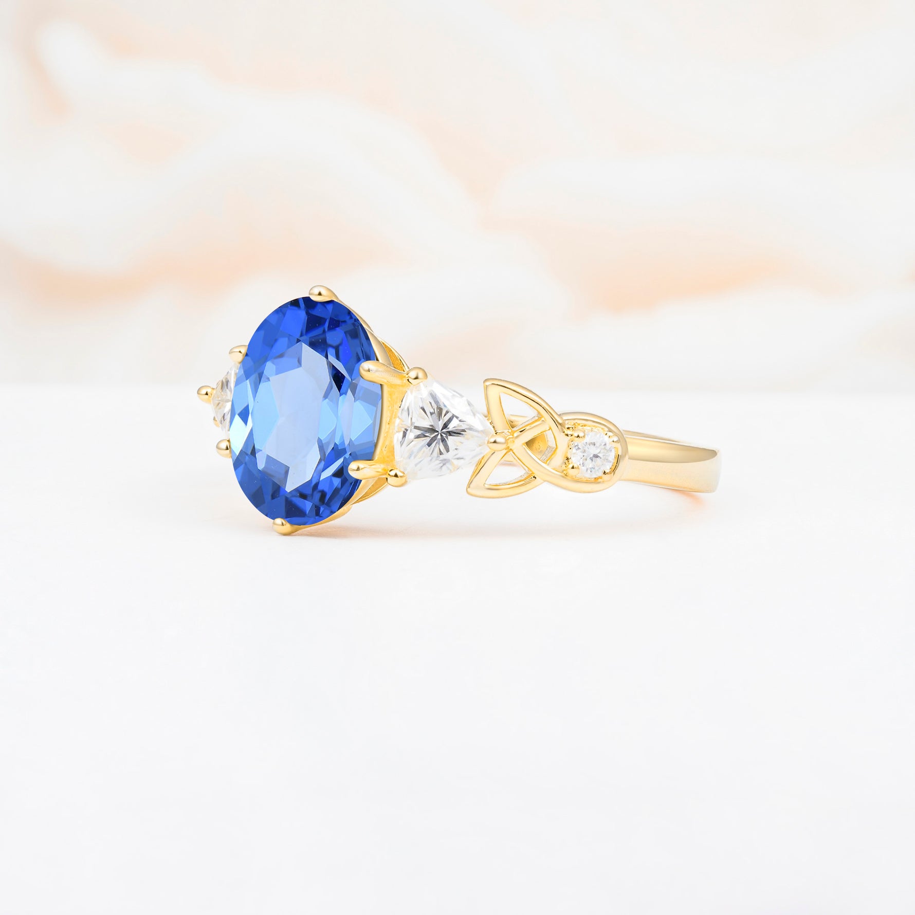 SR12462 Sapphire Ring - White-Gold