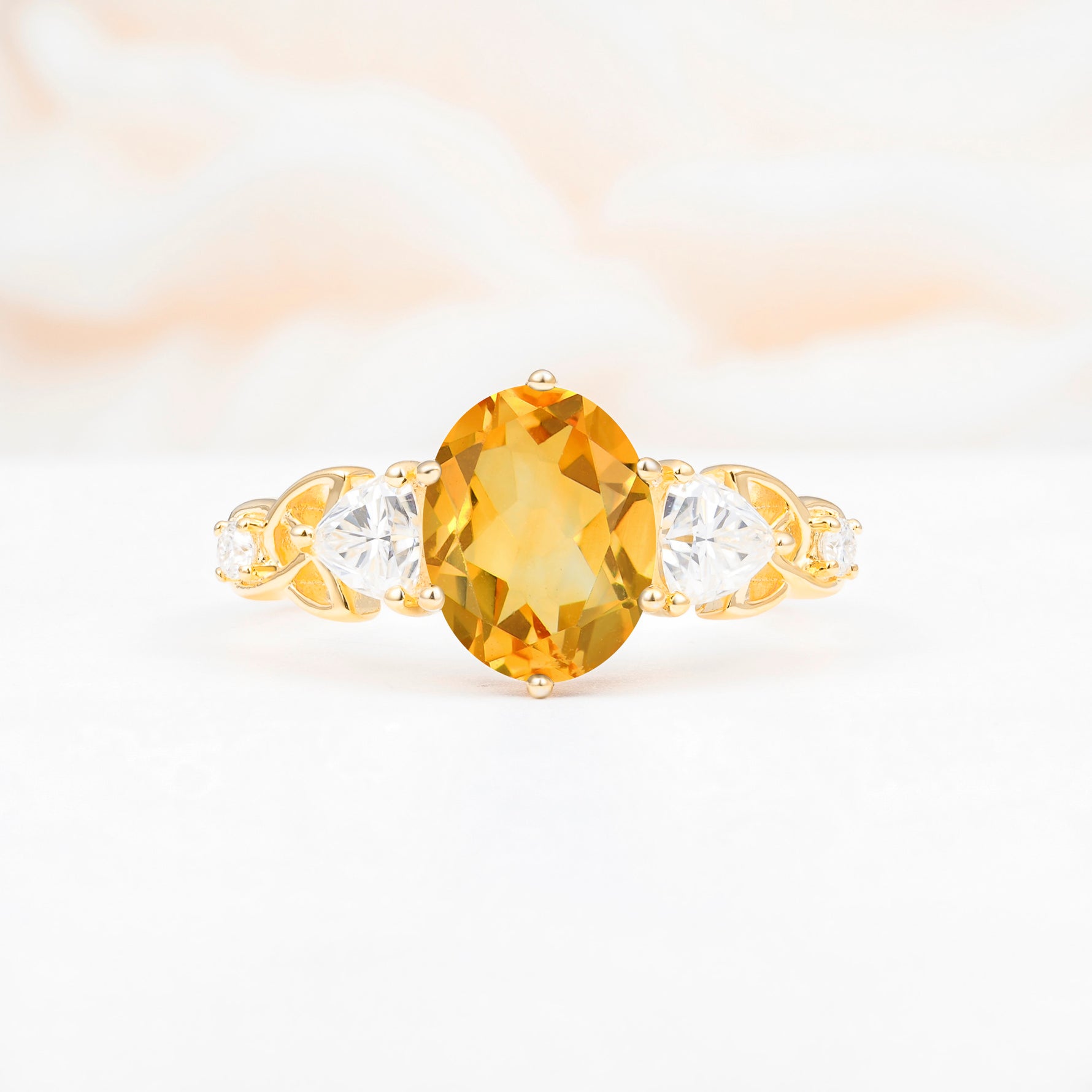 SR12462 Citrine Ring - Yellow-Gold