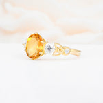 SR12462 Citrine Ring - White-Gold