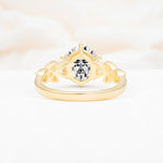 Elegant Oval Cut Trillion Side Accent Lab Diamond Engagement Ring - Additional view