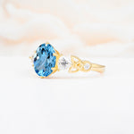 SR12462 Aquamarine Ring - White-Gold