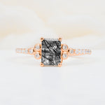 SR12519 Black Rutilated Quartz Ring - Additional view