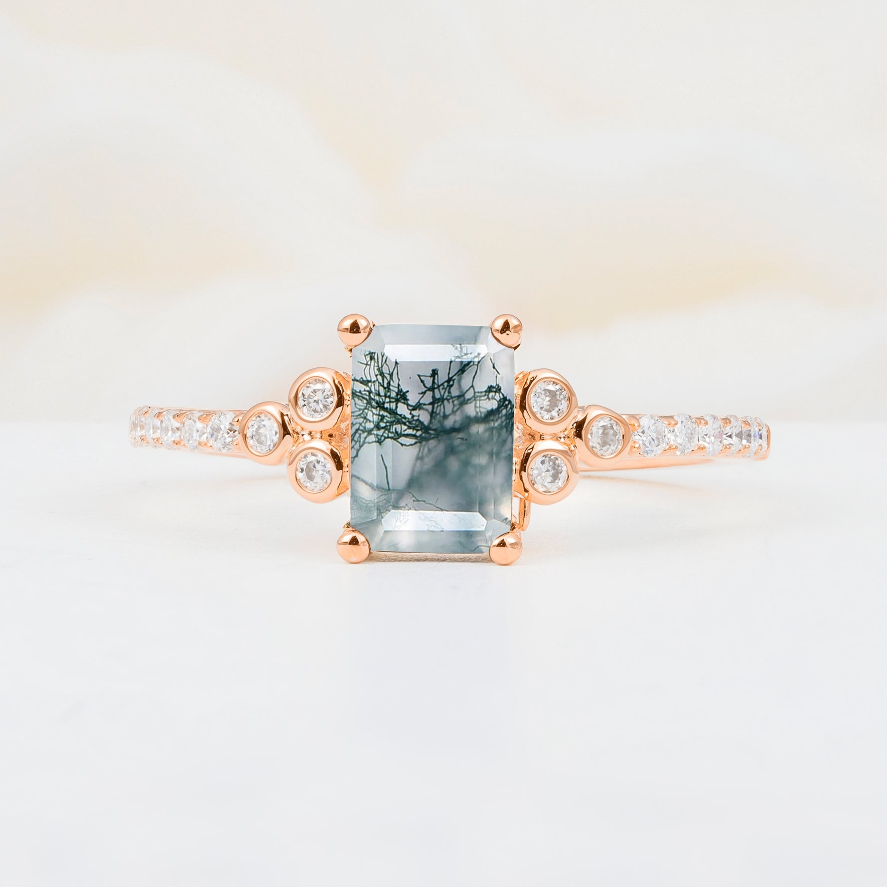 SR12519 Moss Agate Ring - Additional view
