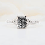 SR12519 Black Rutilated Quartz Ring - Additional view