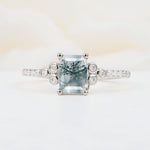 SR12519 Moss Agate Ring - Additional view