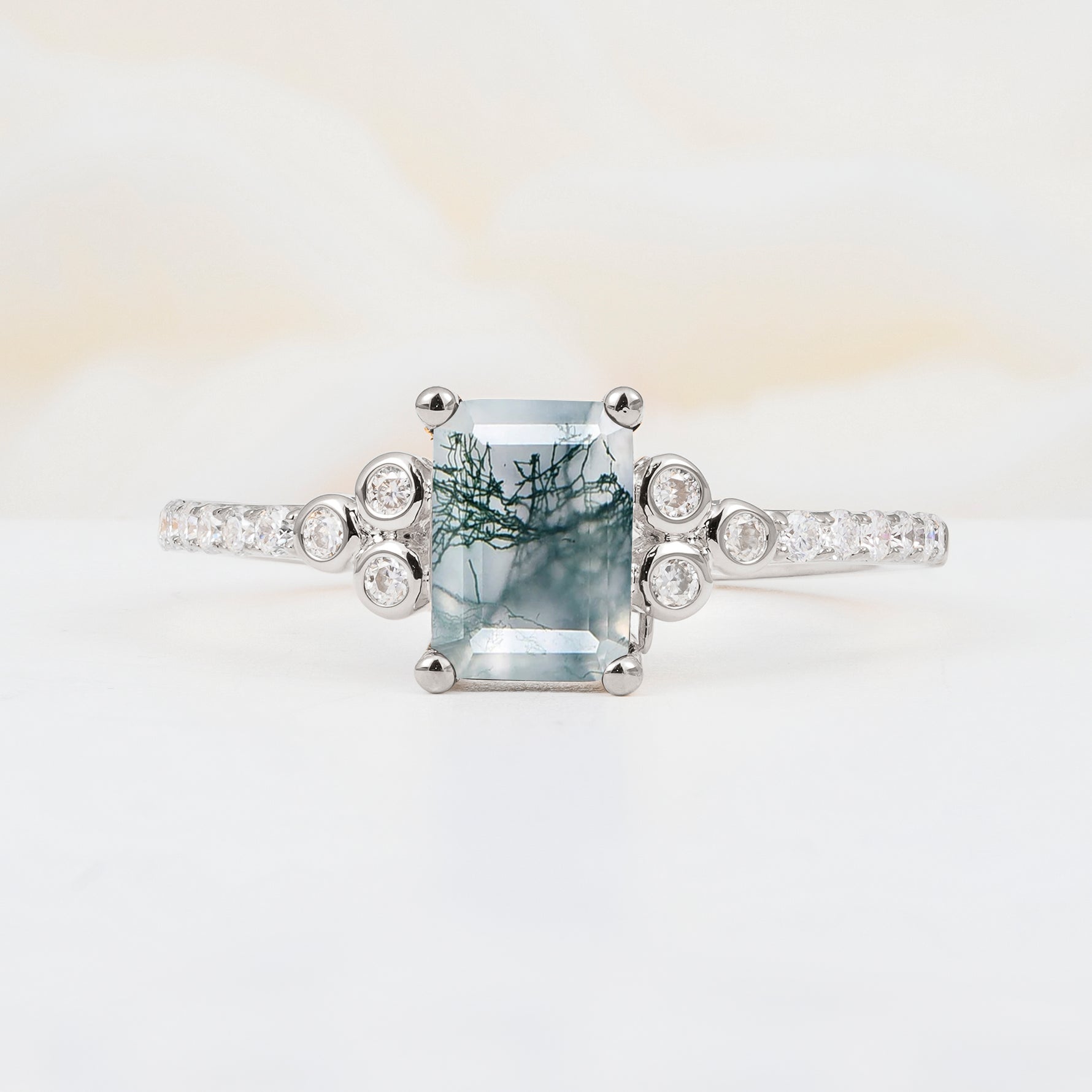 SR12519 Moss Agate Ring - Additional view