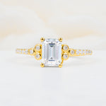 SR12519 Moissanite Ring - Yellow-Gold