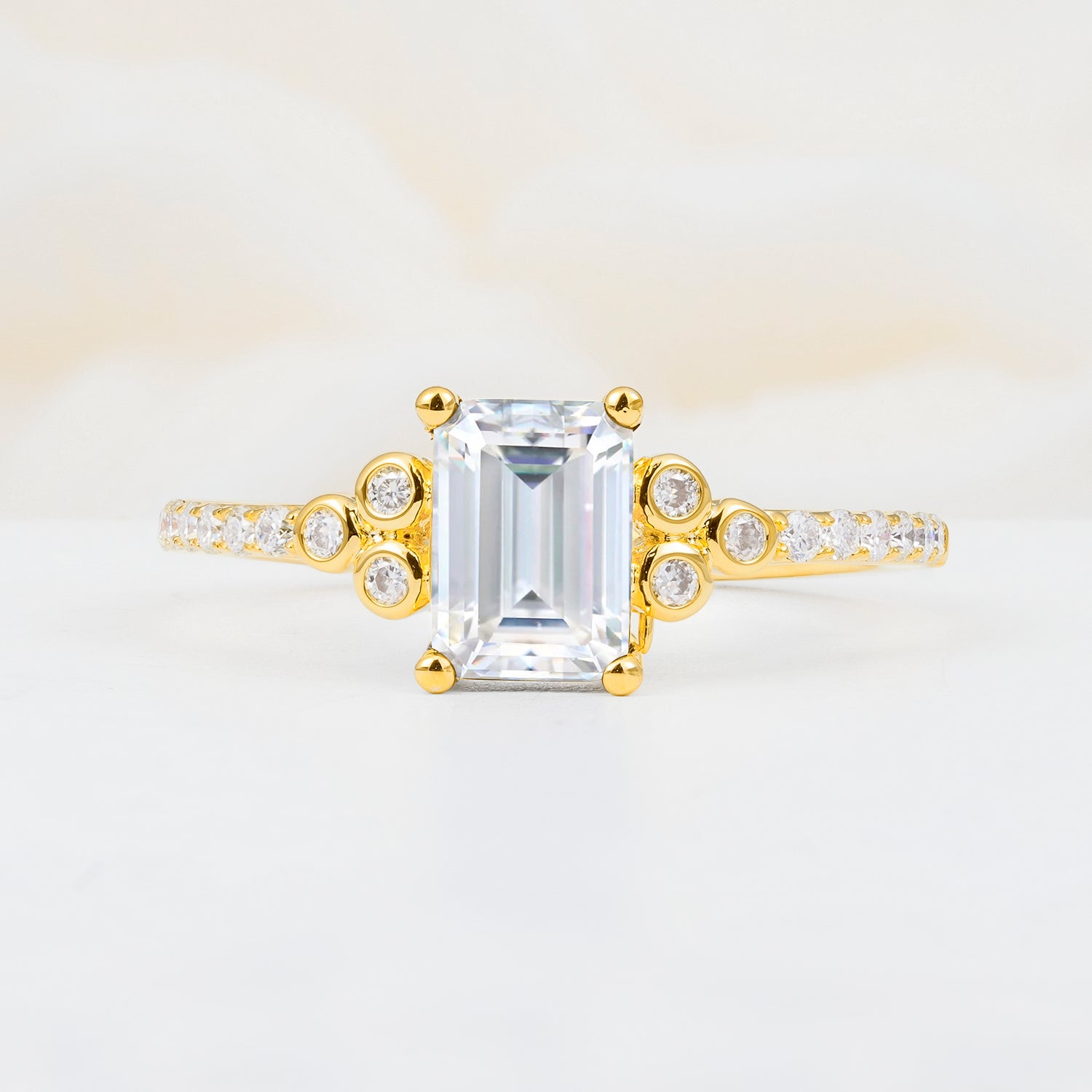 SR12519 Moissanite Ring - Yellow-Gold