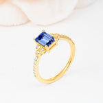 SR12519 Sapphire Ring - White-Gold