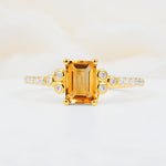 SR12519 Citrine Ring - Yellow-Gold