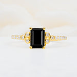 SR12519 Black Onyx Ring - Yellow-Gold