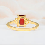 SR12519 Garnet Ring - Additional view