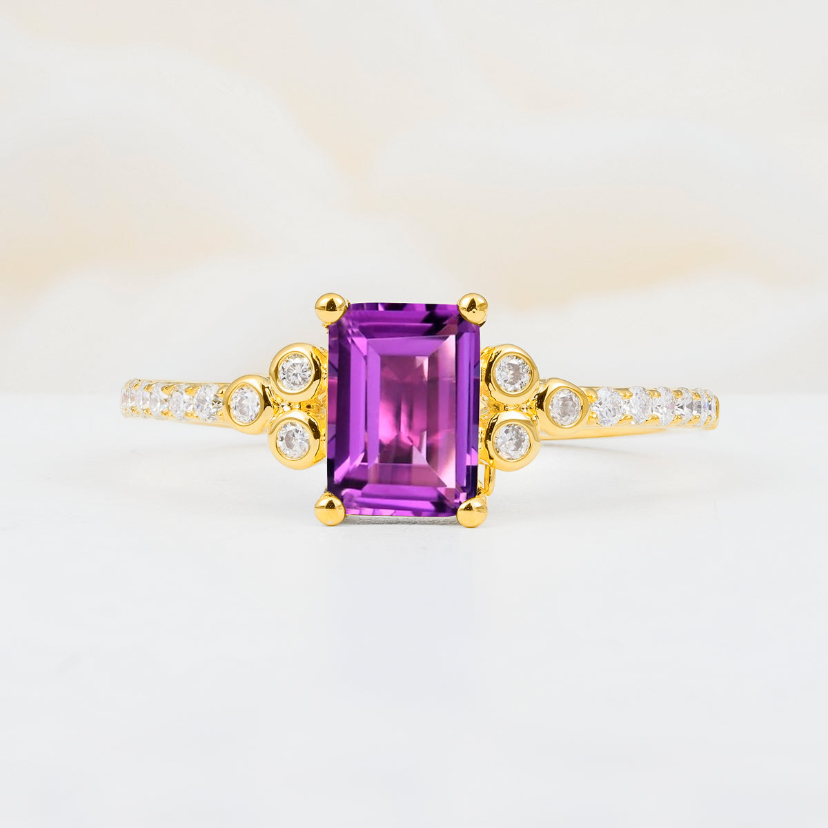SR12519 Amethyst Ring - Yellow-Gold