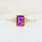 SR12519 Amethyst Ring - Yellow-Gold