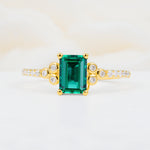 SR12519 Emerald Ring - Yellow-Gold