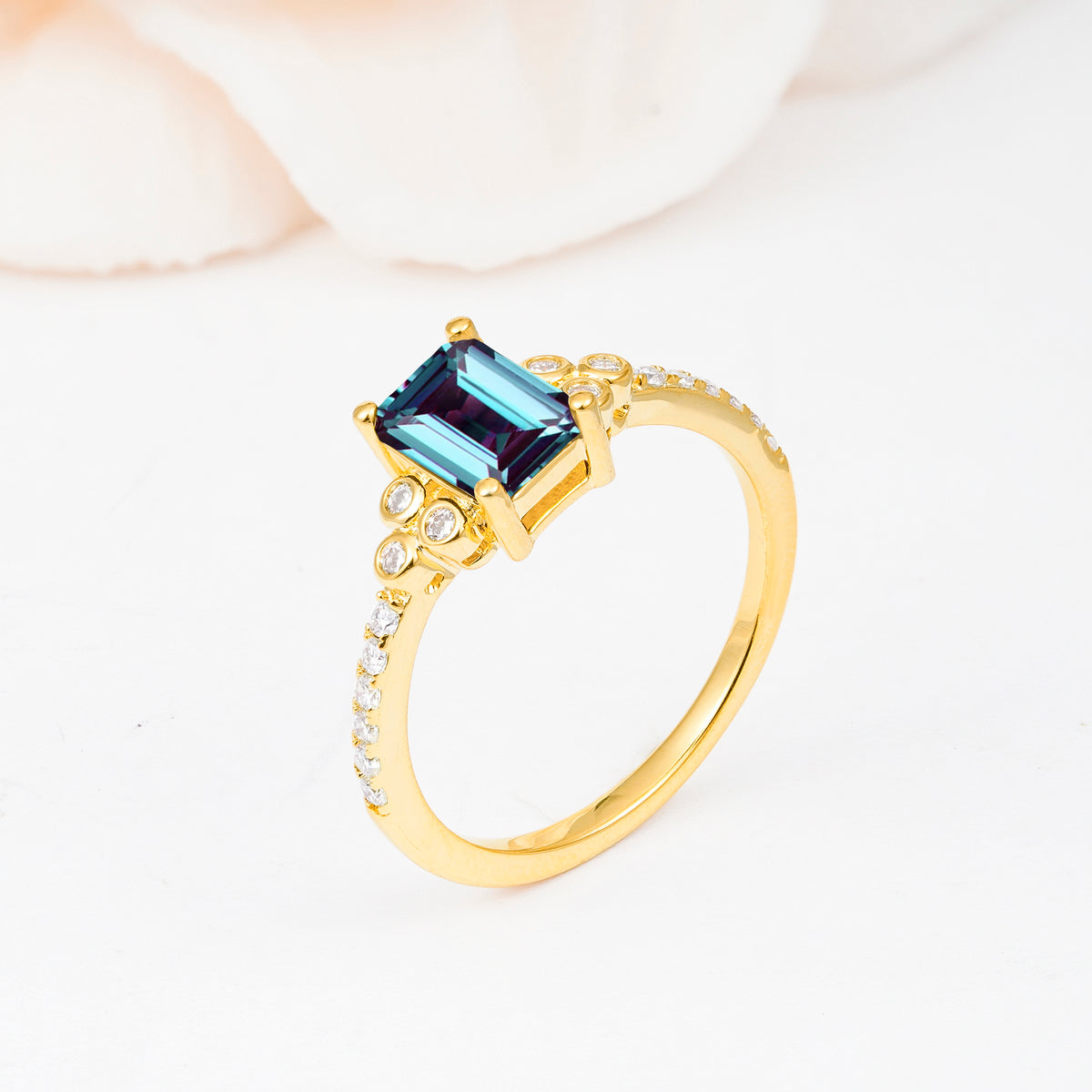 SR12519 Alexandrite Ring - White-Gold