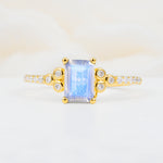 SR12519 Moonstone Ring - Yellow-Gold