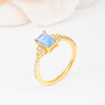 SR12519 Moonstone Ring - White-Gold