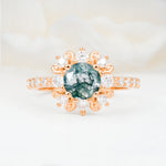 SR12539 Moss Agate Ring - Additional view