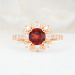 SR12539 Garnet Ring - Additional view