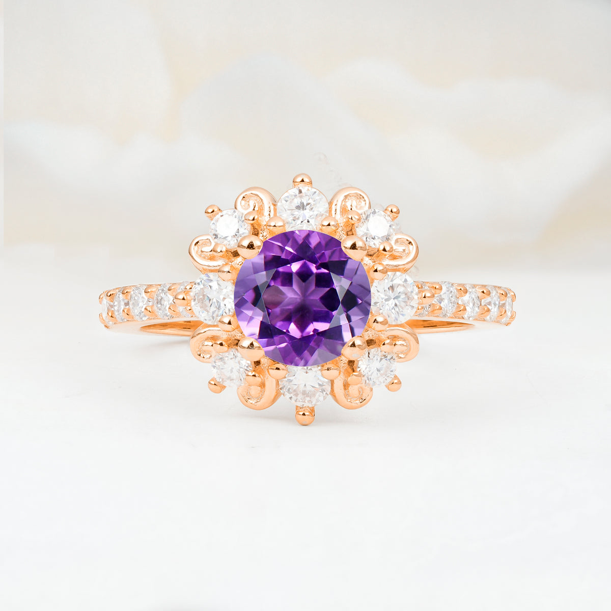 SR12539 Amethyst Ring - Additional view