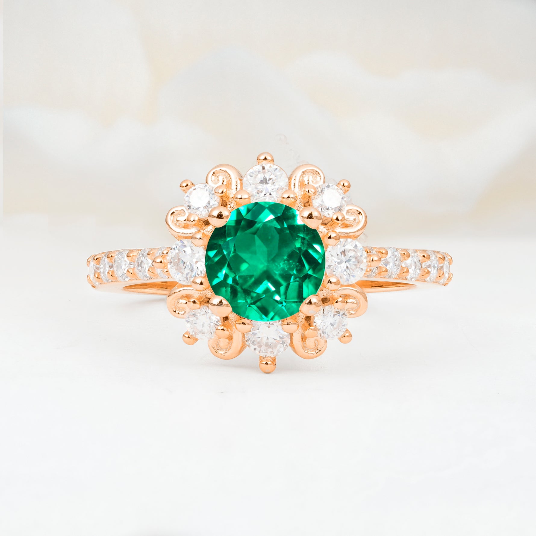 SR12539 Emerald Ring - Additional view