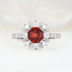 SR12539 Garnet Ring - Additional view
