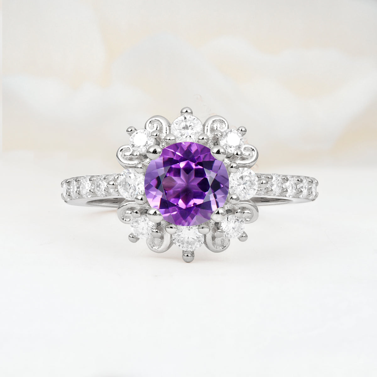 SR12539 Amethyst Ring - Additional view