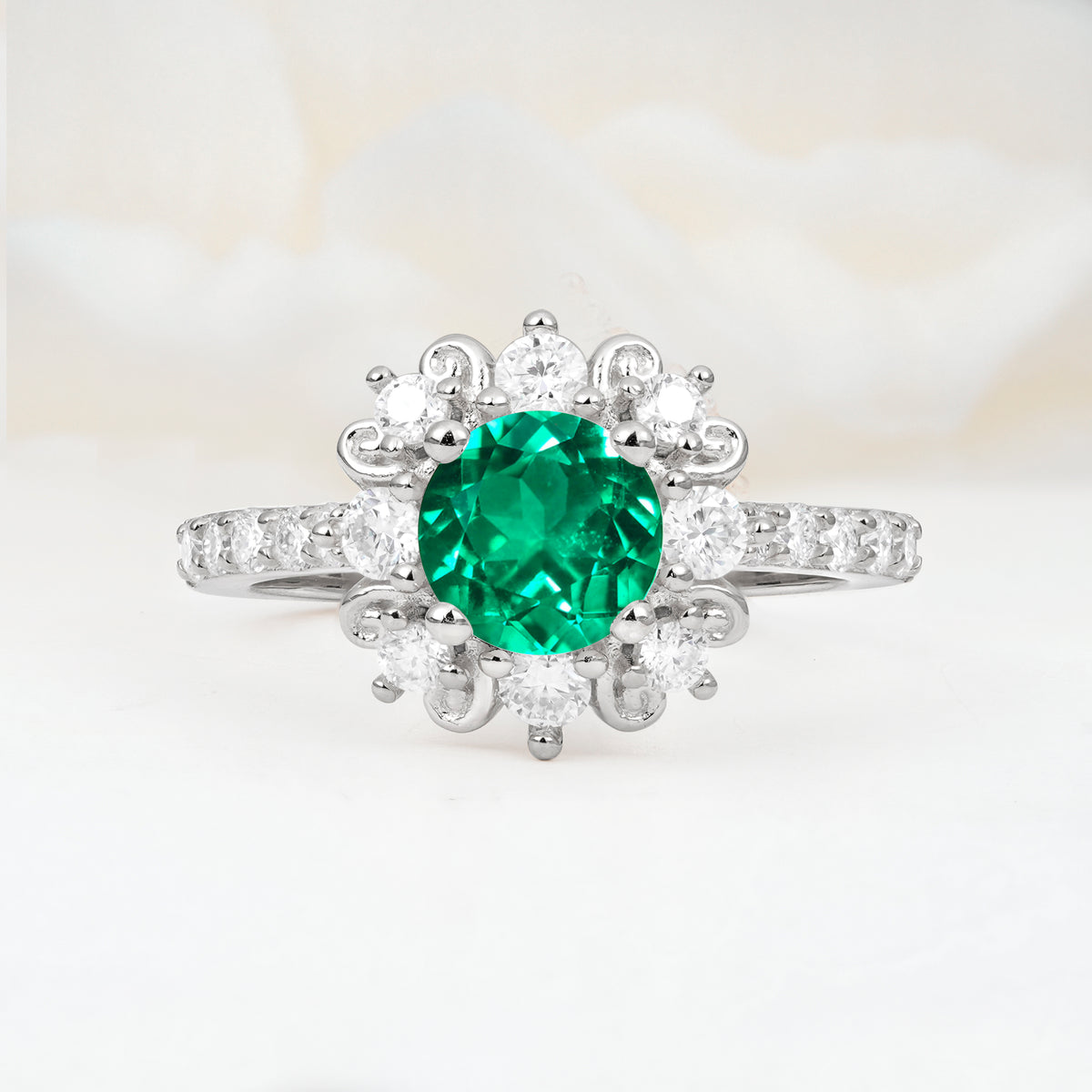 SR12539 Emerald Ring - Additional view