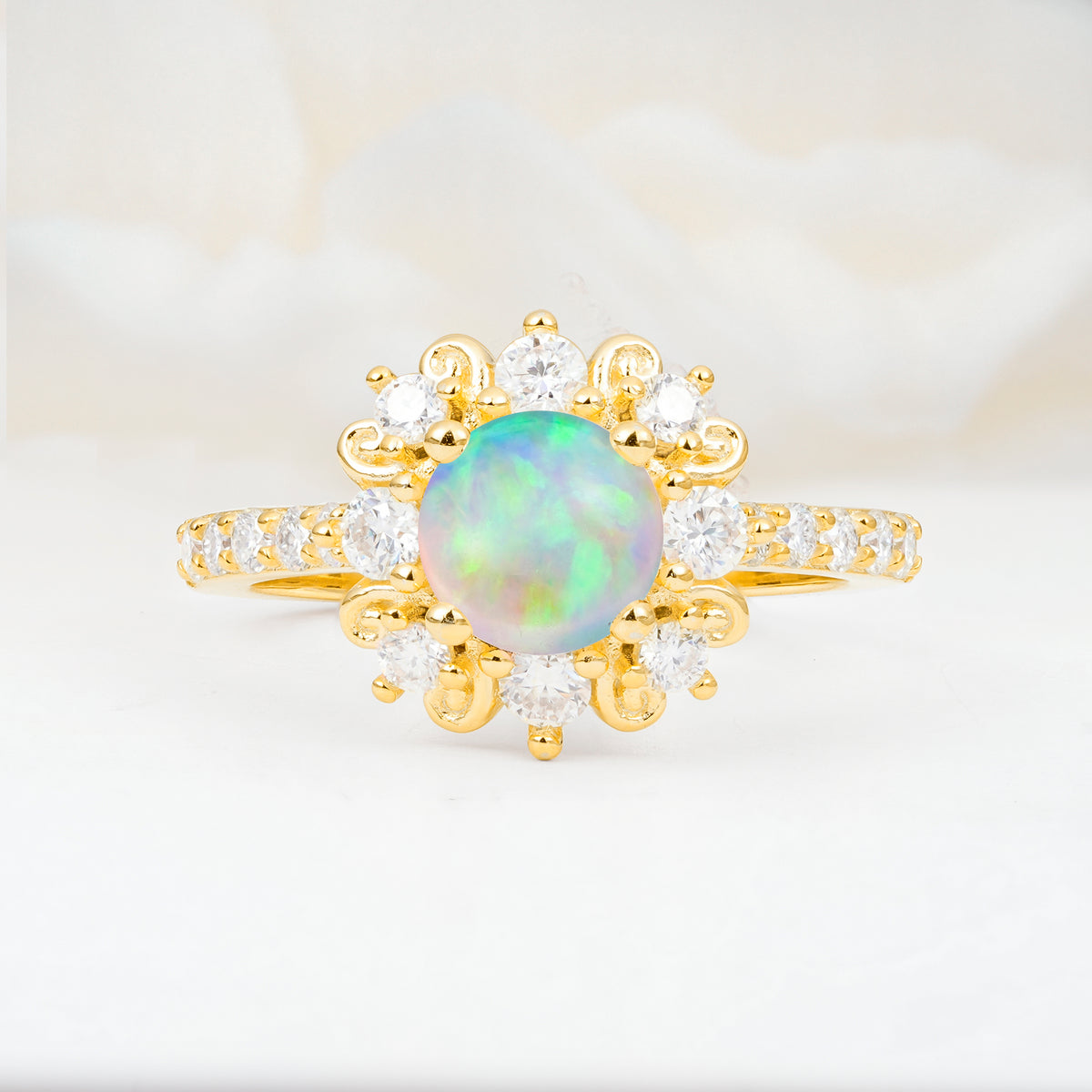 SR12539 Fire Opal Ring - Additional view
