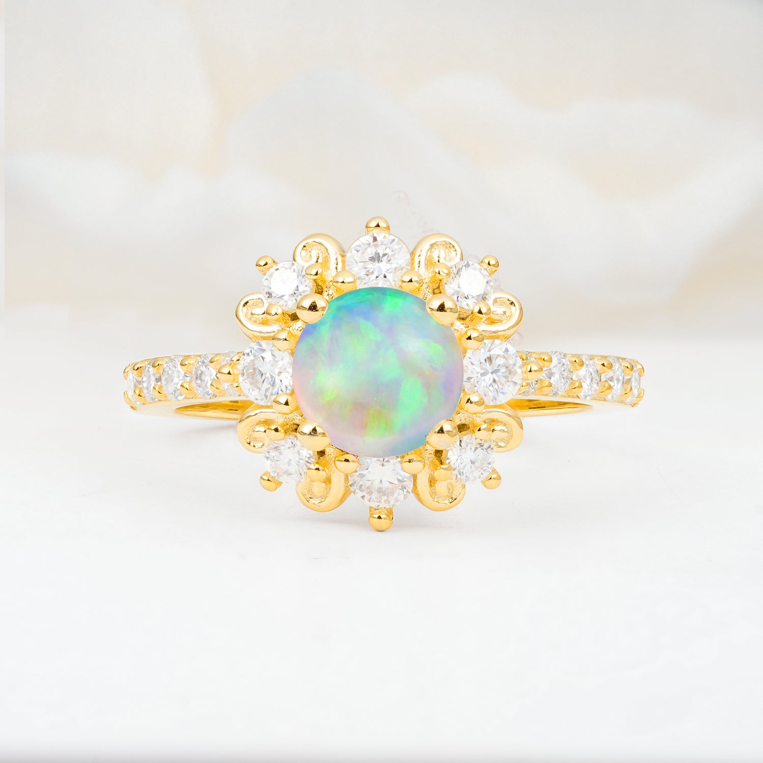 SR12539 Fire Opal Ring - Additional view