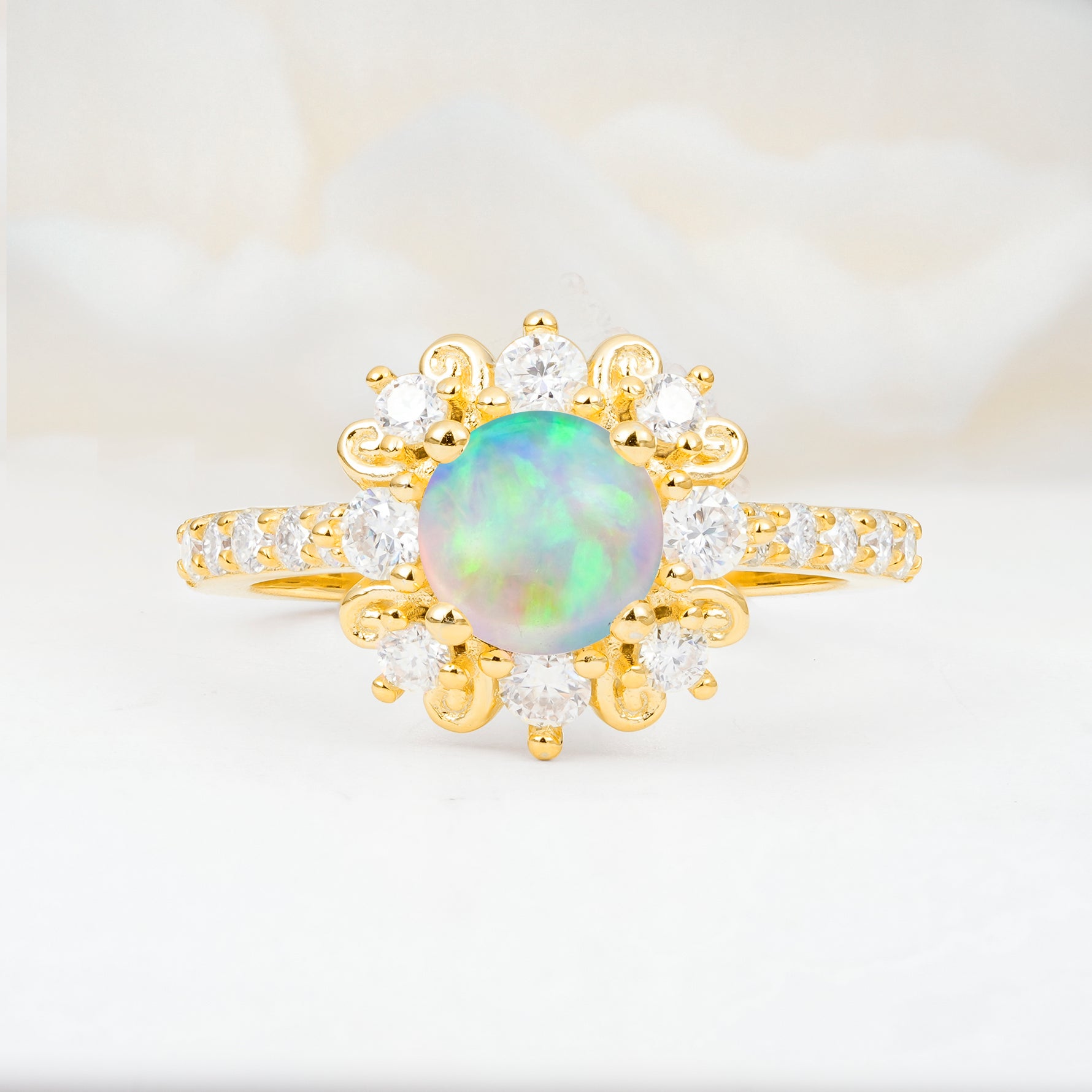 SR12539 Fire Opal Ring - Additional view