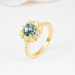 SR12539 Moss Agate Ring - Additional view