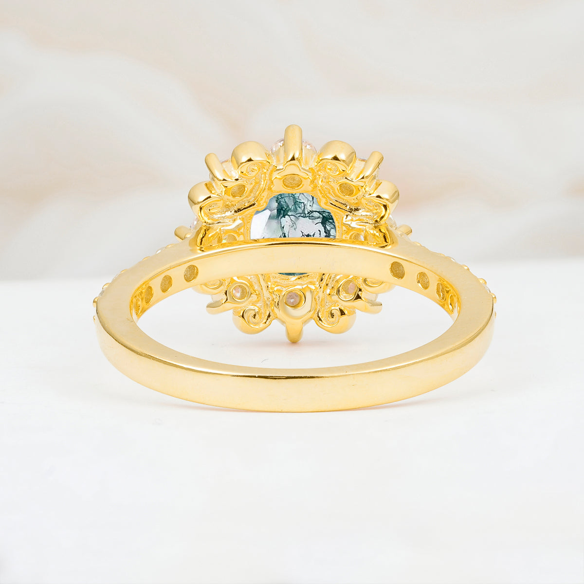 SR12539 Moss Agate Ring - Additional view