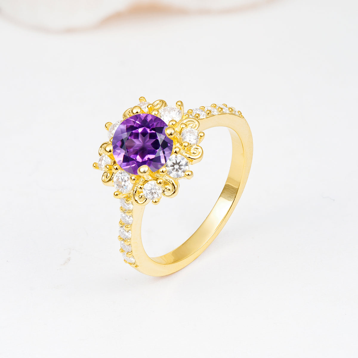SR12539 Amethyst Ring - Additional view
