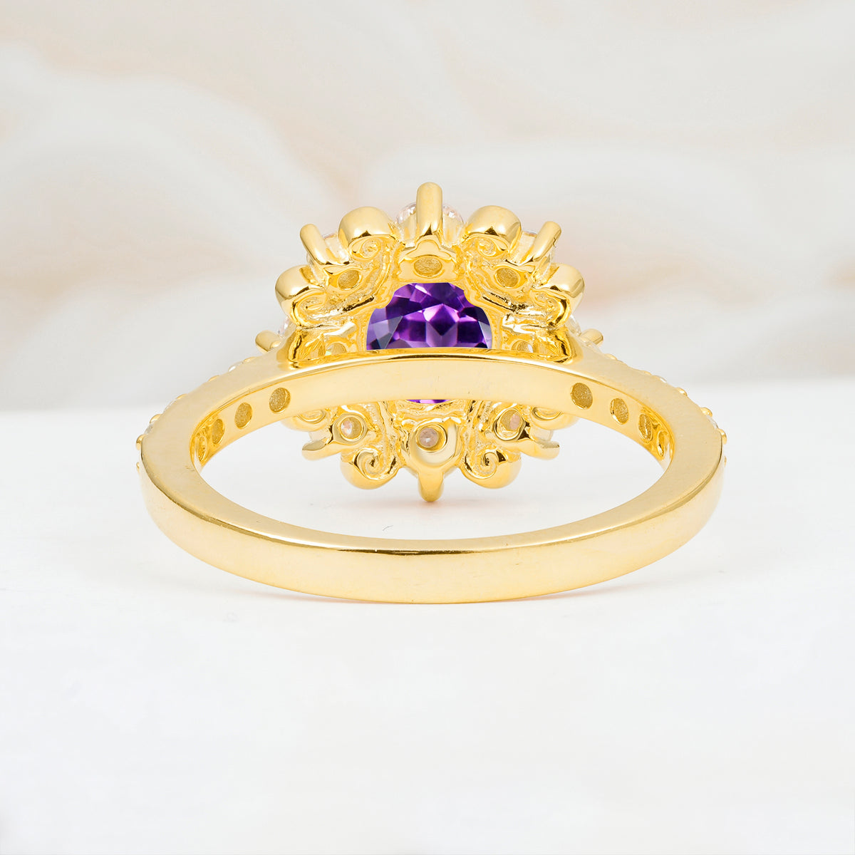 SR12539 Amethyst Ring - Additional view