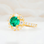 SR12539 Emerald Ring - White-Gold