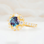 SR12539 Alexandrite Ring - White-Gold