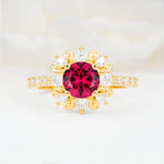 SR12539 Ruby Ring - Yellow-Gold