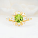 SR12539 Peridot Ring - Yellow-Gold