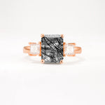 SR12583 Black Rutilated Quartz Ring - Additional view