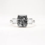 SR12583 Black Rutilated Quartz Ring - Additional view