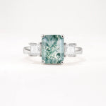 SR12583 Moss Agate Ring - Additional view