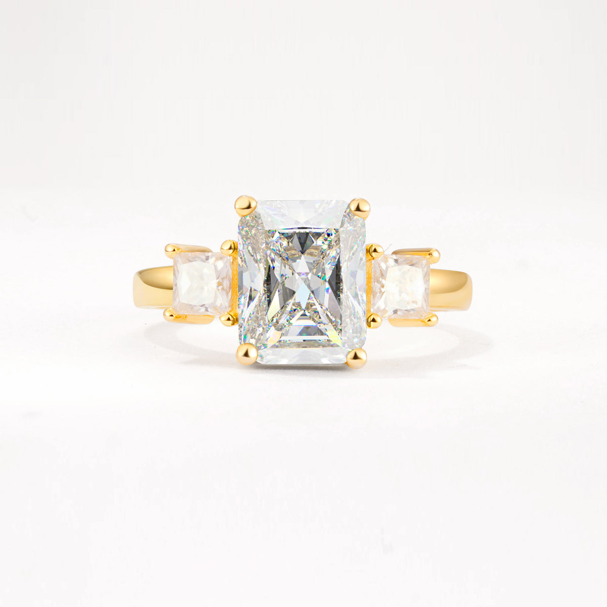 SR12583 Moissanite Ring - Yellow-Gold