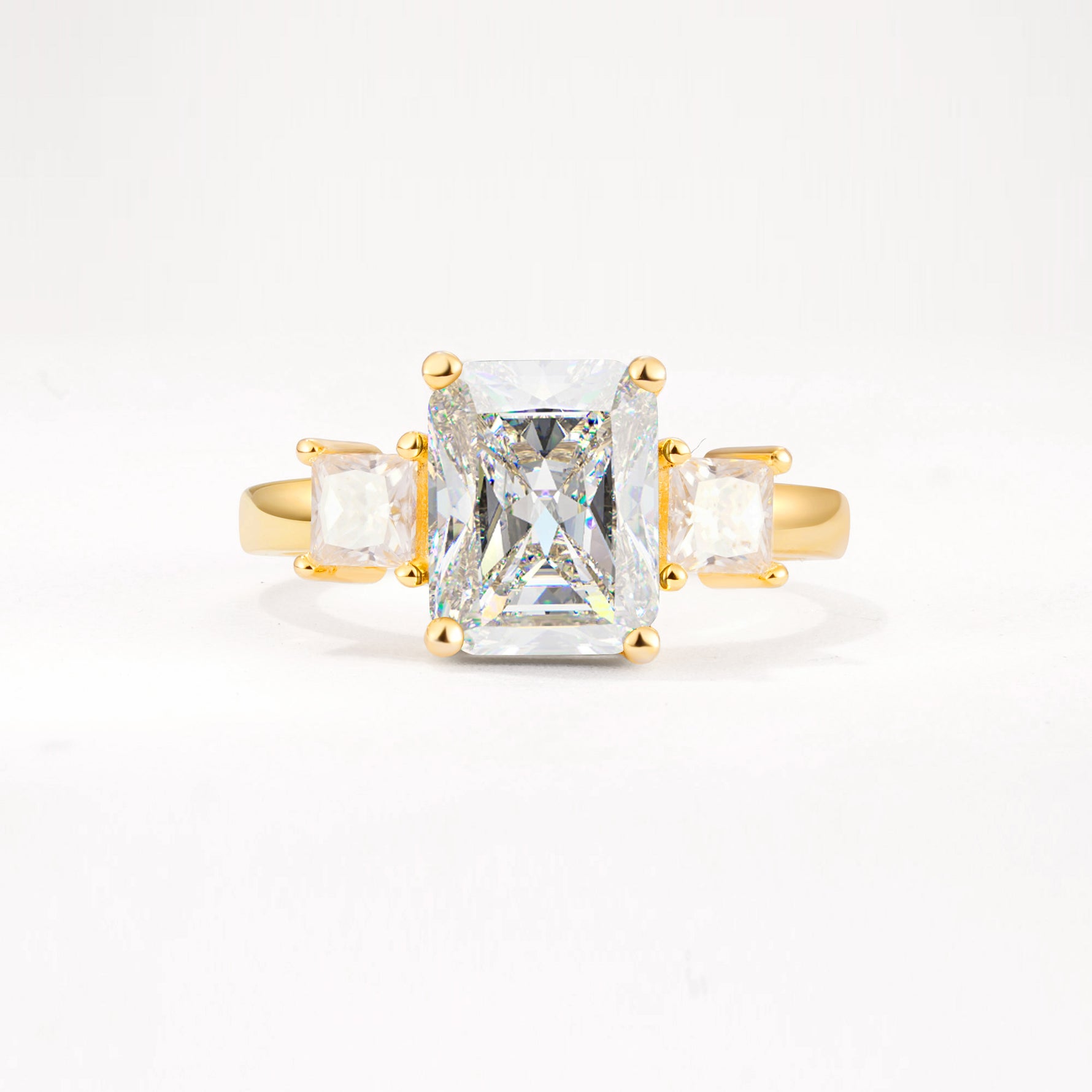 SR12583 Moissanite Ring - Yellow-Gold
