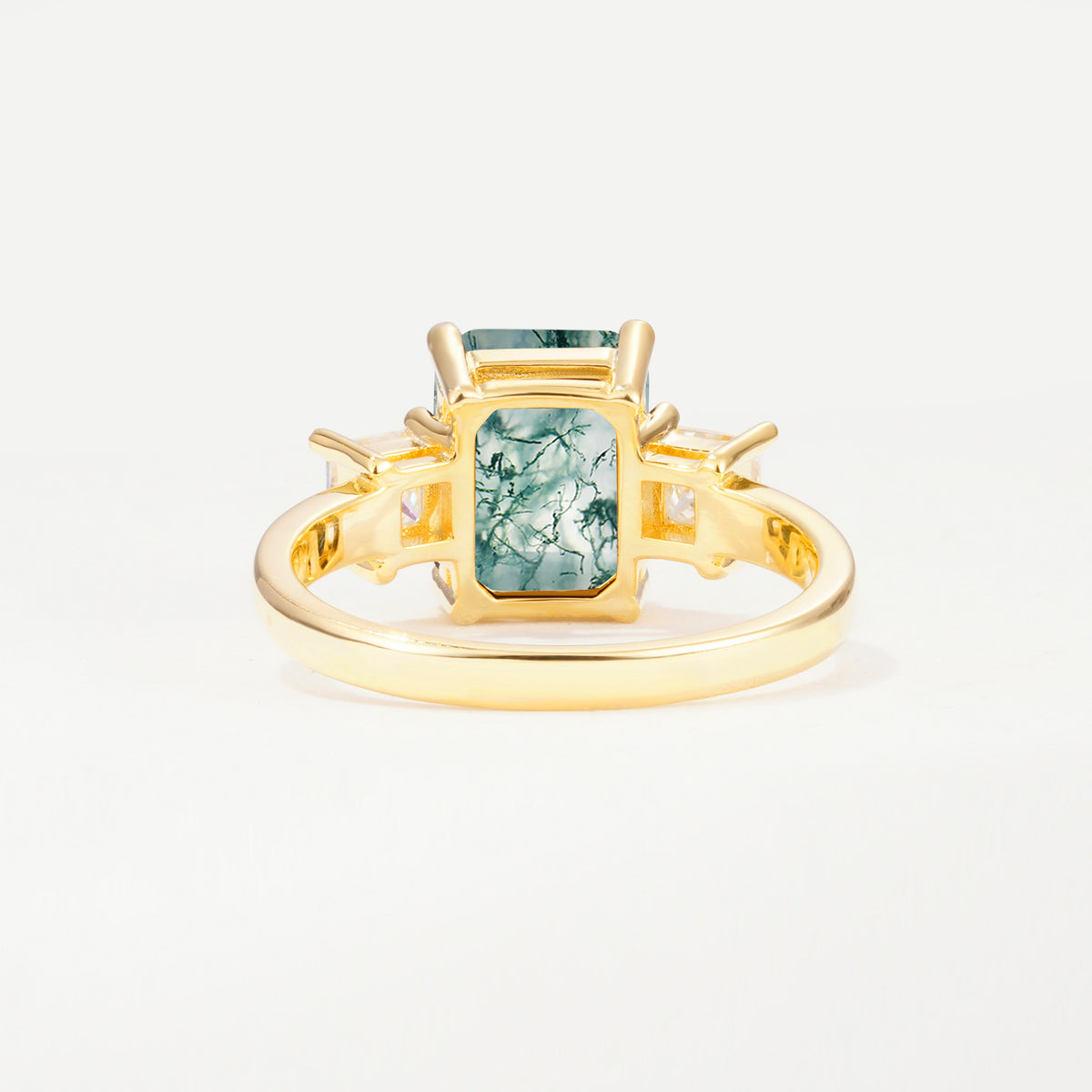 SR12583 Moss Agate Ring - Additional view