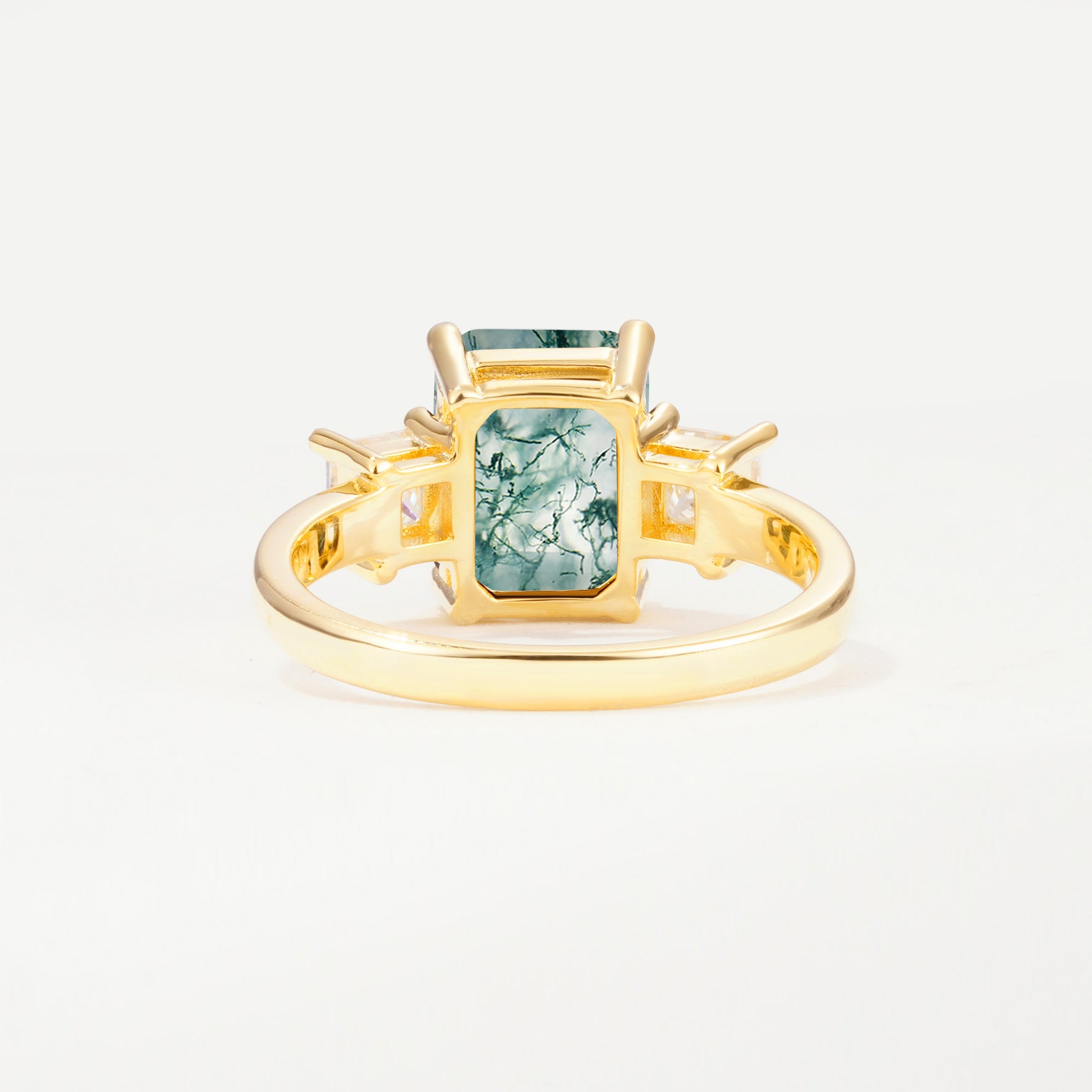 SR12583 Moss Agate Ring - Additional view